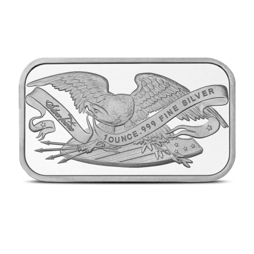 STM Silver 1 oz Retro Eagle Bar