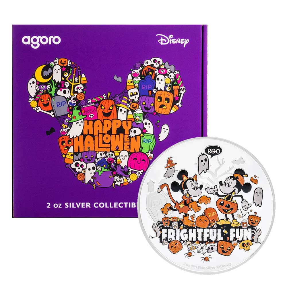 2024 Disney Halloween 2 oz Silver Coin By Agoro Mintage of 1000