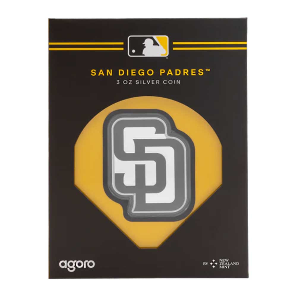 2025 MLB San Diego Padres 3 oz Silver Coin By Agoro Mintage of 500