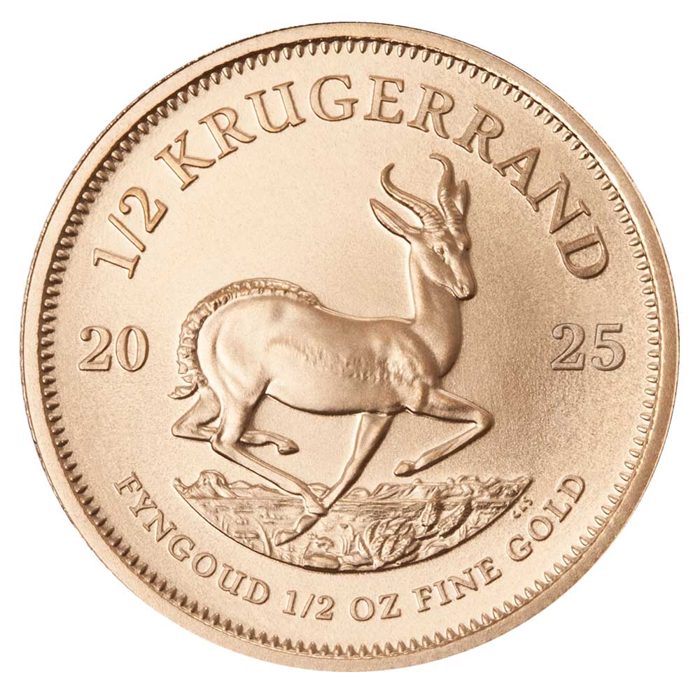 2025 South Africa Gold Krugerrand 1/2 oz Brilliant Uncirculated