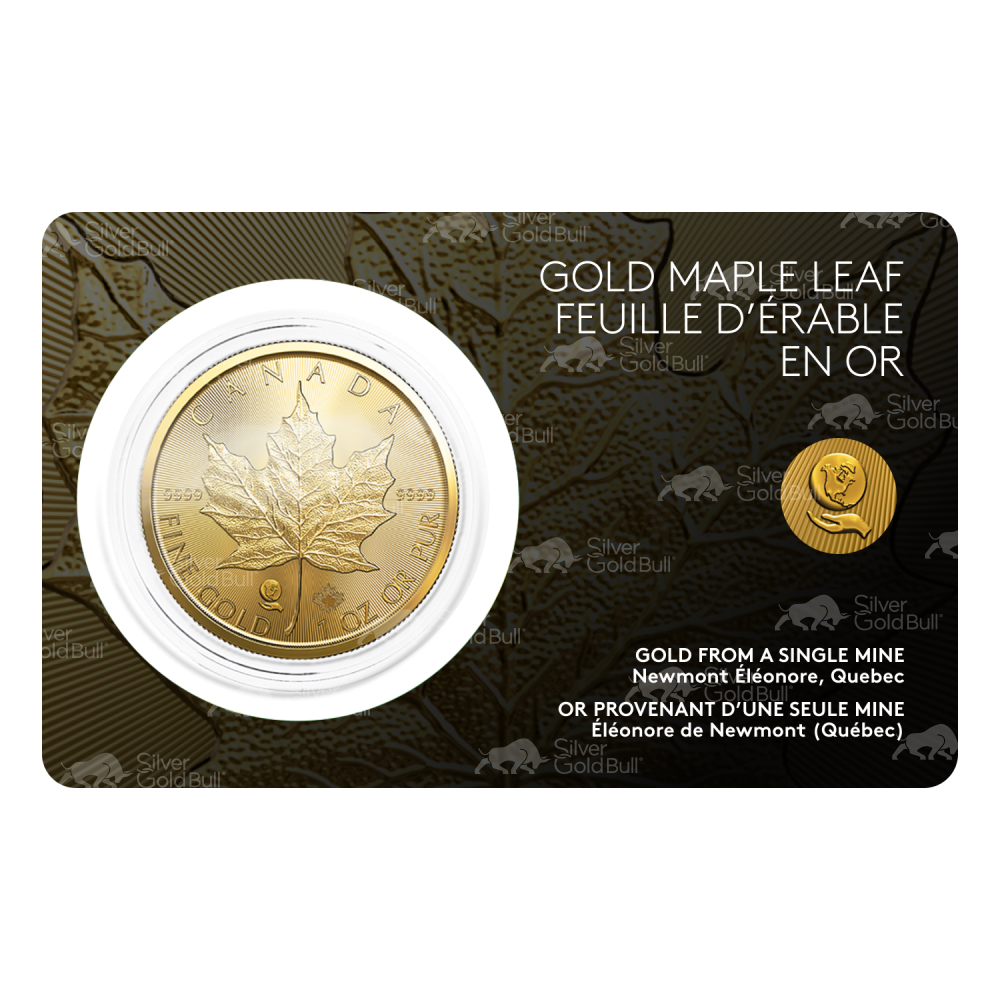 1 oz 2023 Royal Canadian Mint Canadian Maple Leaf: Single-Sourced Newmont Mine Gold Coin | CW