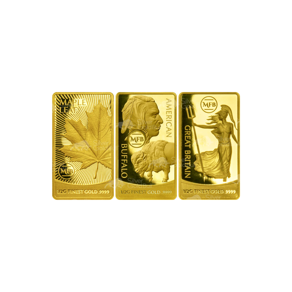 Assorted 0.5 gram 2022 'The World's Most Famous Bullion' Gold Bar | Solomon Islands