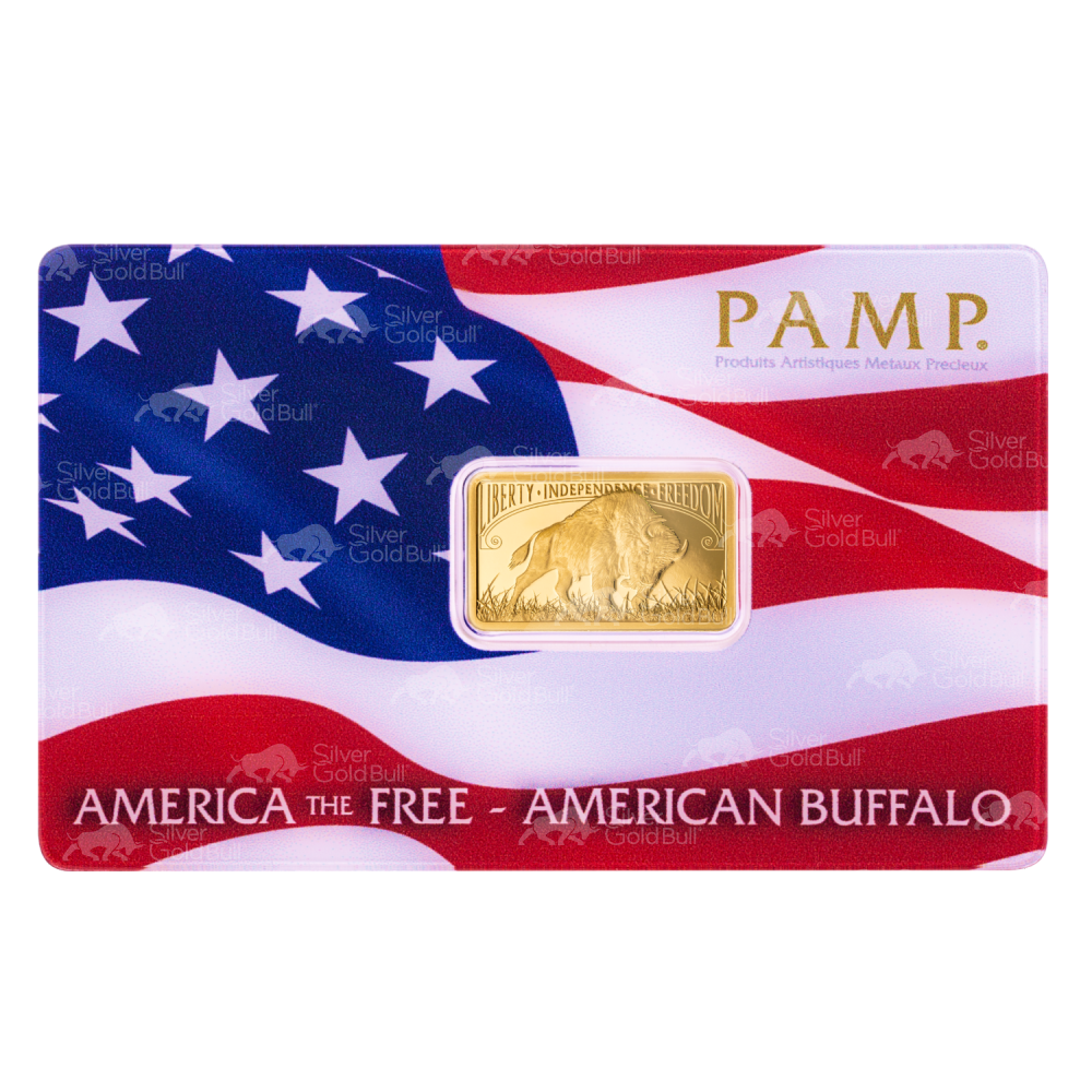 5 gram America the Free: American Buffalo Gold Bar | PAMP Suisse