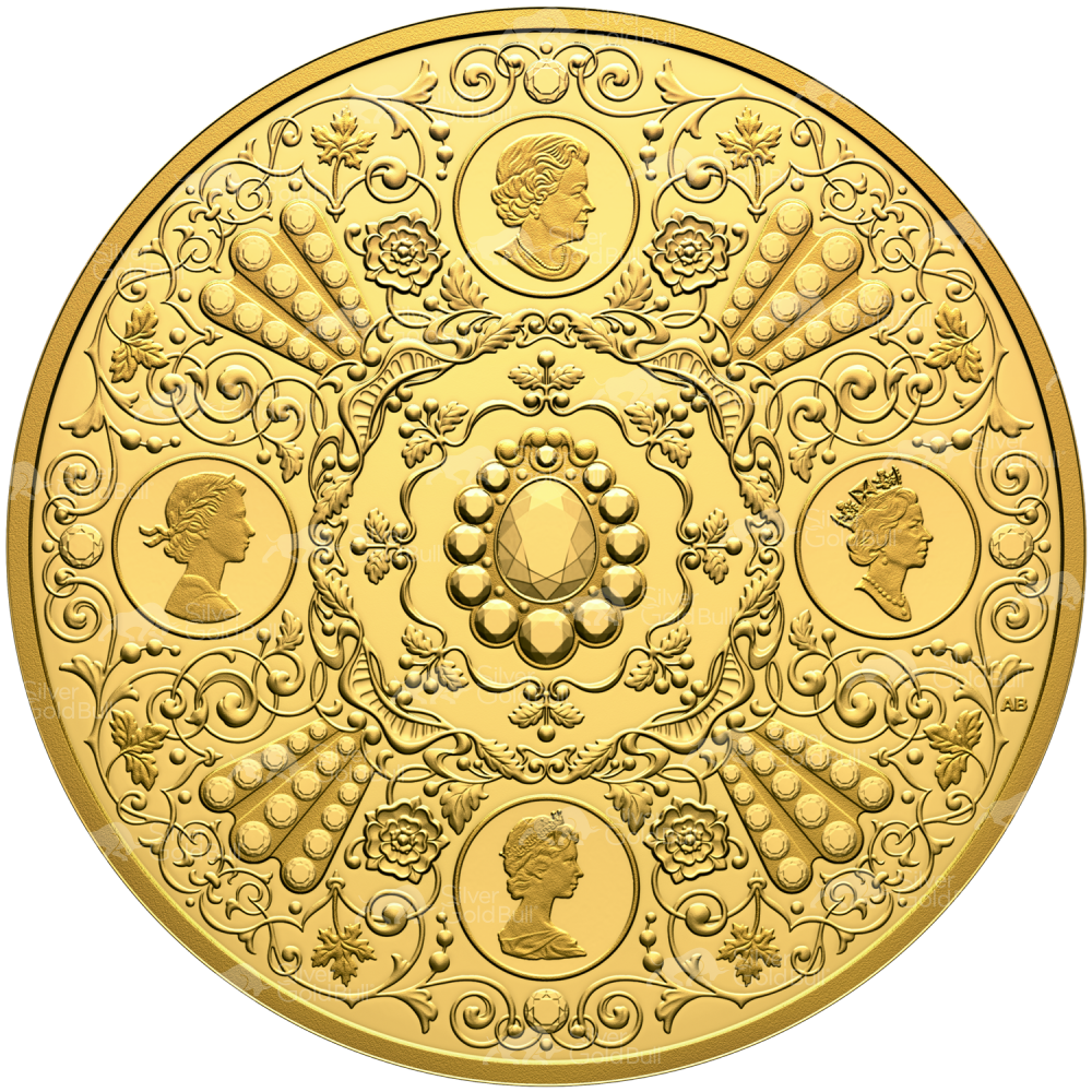 5 oz 2026 Crown Jewels: A Tribute to the 100th Anniversary of the Birth of Queen Elizabeth II Proof Gold Coin | Royal Canadian Mint