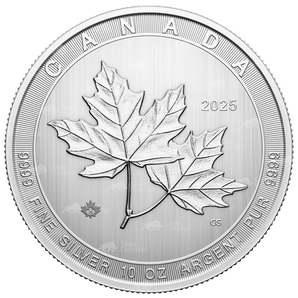 10 oz 2025 Magnificent Maple Leaves Silver Coin | Royal Canadian Mint