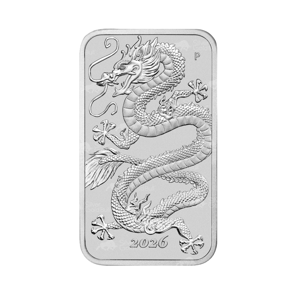 1 oz 2026 Dragon Rectangular Silver Coin | Perth Mint