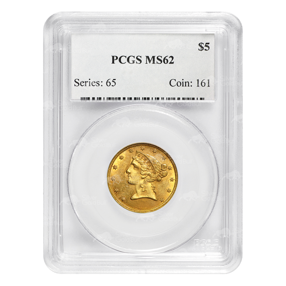 Random Year $5 Liberty Half Eagle MS-62 Gold Coin | United States Mint