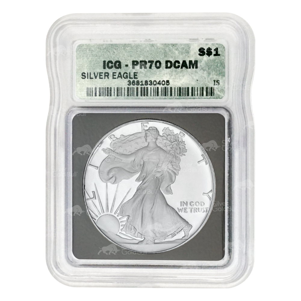 1 oz Random Year Proof American Eagle IGC PR70 DCAM Silver Coin | United States Mint