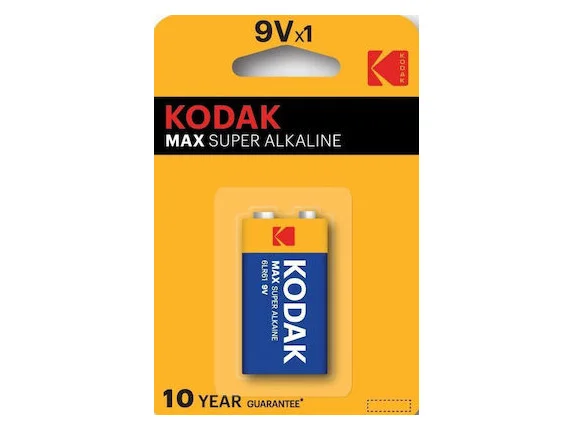 Kodak Max Super Alkaline 9V Battery (6LR61)