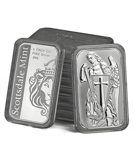 Archangel Michael 1oz Silver Bullion Bar