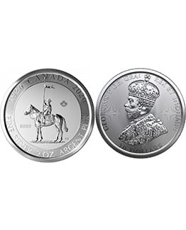 2020 Canada Royal Canadian Mounted Police 100 years 2oz Silver Bullion Coin