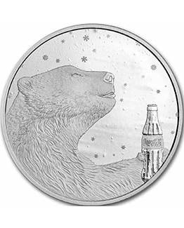 COCA COLA® POLAR BEAR 1 OZ SILVER BULLION ROUND