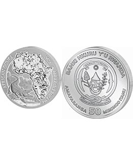 2023 Rwanda Crocodile African Ounce 1oz Silver Bullion Coin