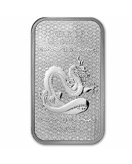 YEAR OF THE DRAGON 2024 1 OZ SILVER BULLION BAR