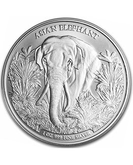 2023 Cambodia Asian Elephant 1oz Silver Bullion Coin