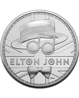 2021 UK Elton John 1oz Silver Bullion Coin