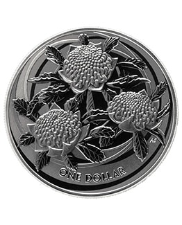 2022 Waratah Wildflowers of Australia Ram 1oz Silver Bullion Coin
