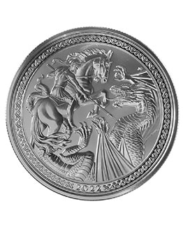 2022 Ascension Island Modern Masters Jody Clark St. George & the Dragon 1oz Silver Bullion Coin