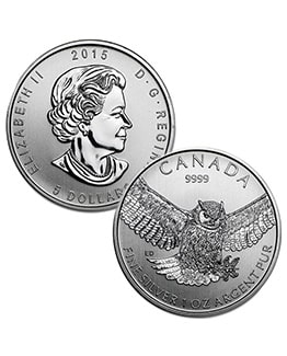 2015 1oz Silver Bullion Great Horned Owl Coin
