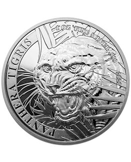 2021 1 oz Laos Tiger (Panthera Tigris) .999 Silver Bullion Coin