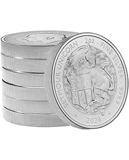 2024 UK Tudor Beasts Seymour Unicorn 2oz Silver Bullion Coin