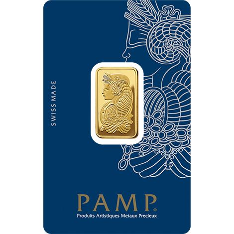 10g Pamp 999.9 Fine Gold Bar Minted