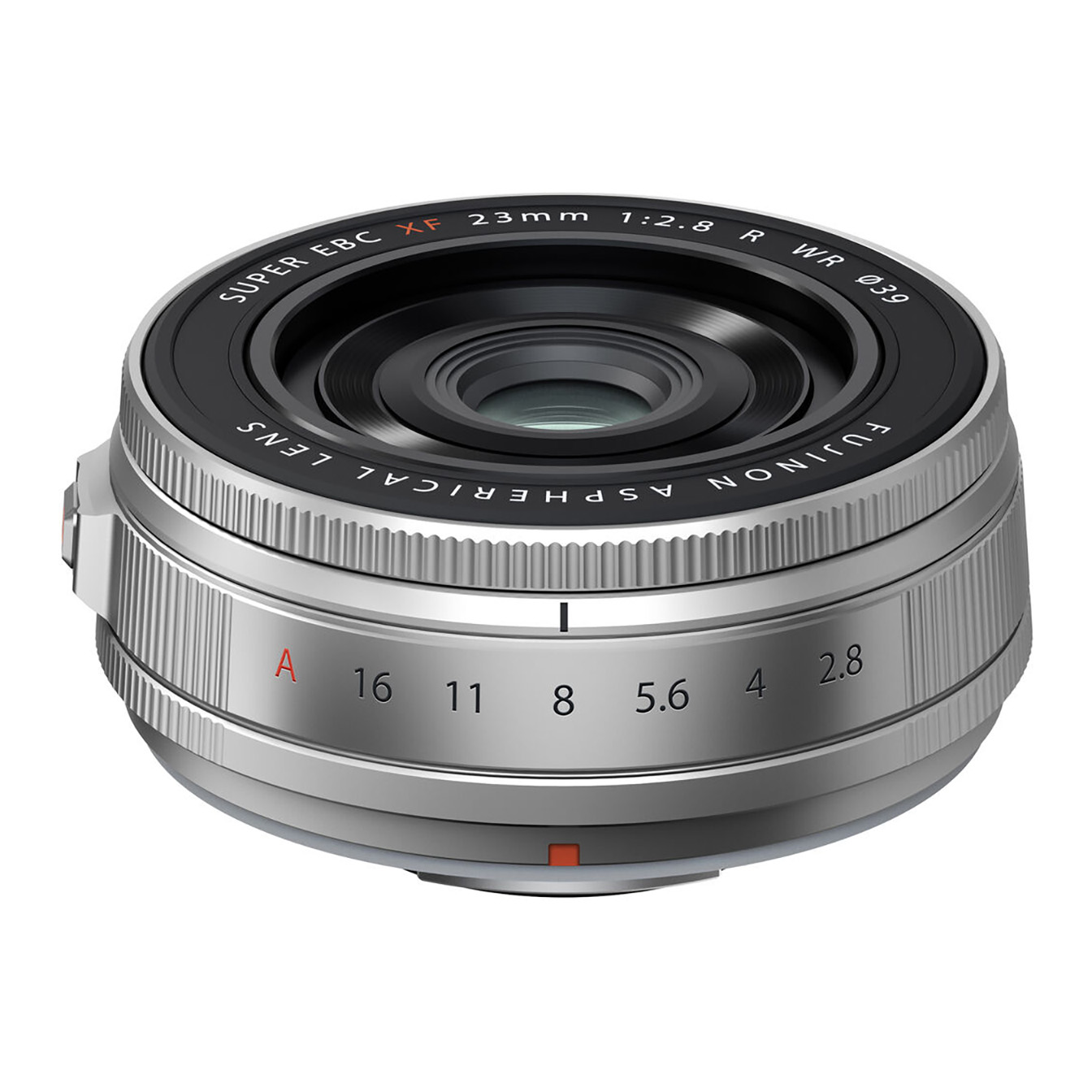 FUJIFILM XF 23mm f/2.8 R WR Pancake Lens (FUJIFILM X, Silver)