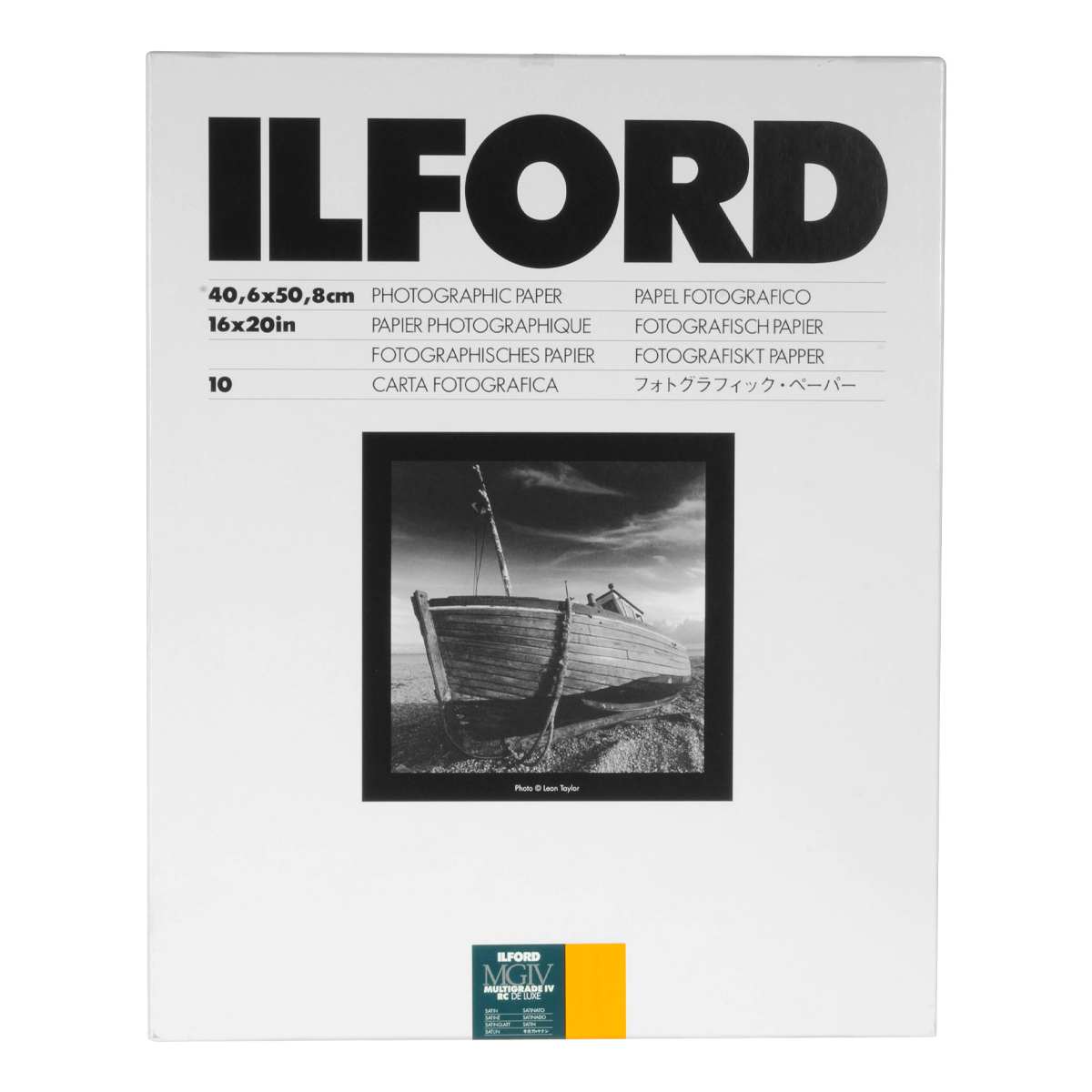 Ilford MULTIGRADE RC Deluxe Paper (Satin, 16 x 20″, 10 Sheets)