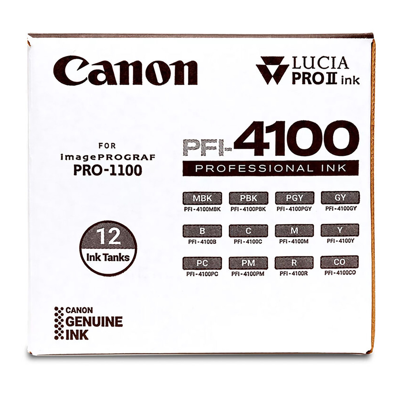 Canon PFI-4100 12-Cartridge Ink Set for imagePROGRAF PRO-1100 Printer