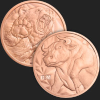 1 oz Bull & Bear Copper Round