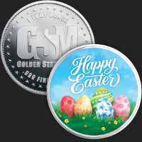 1 oz Happy Easter Silver Round (capsule included)