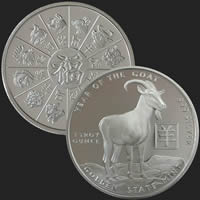 1 oz Year of the Goat Silver Round