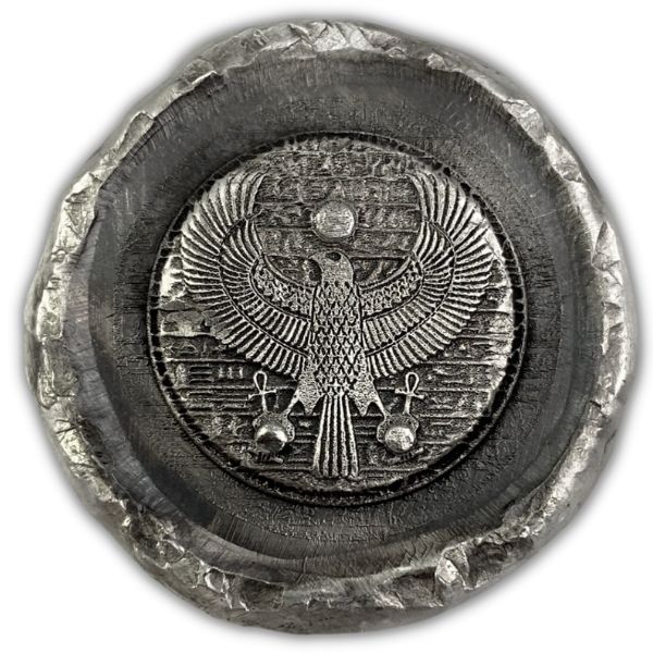 Egyptian Falcon 1 oz Poured Silver Round