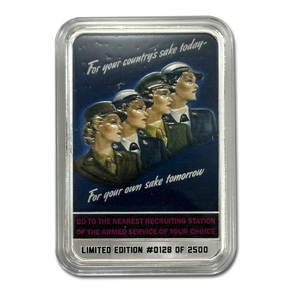 Four Service Women 2 oz Silver Bar