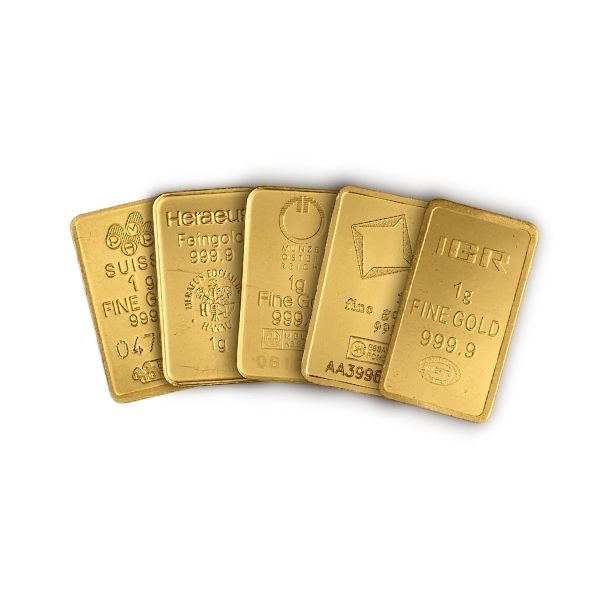 1 gram Gold Bar – Any Mint, Any Condition