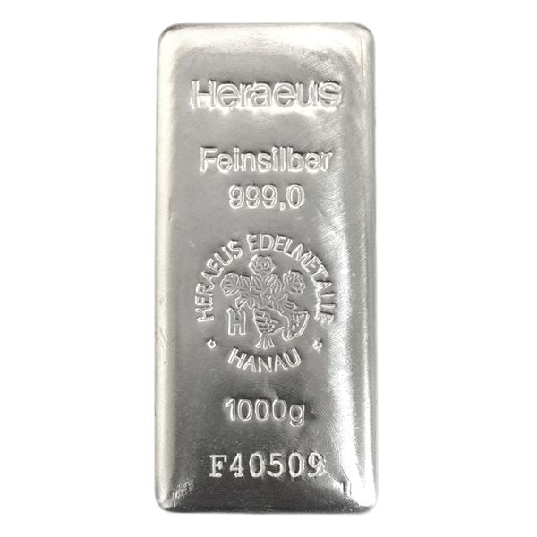 Heraeus 1 Kilo Silver Bar