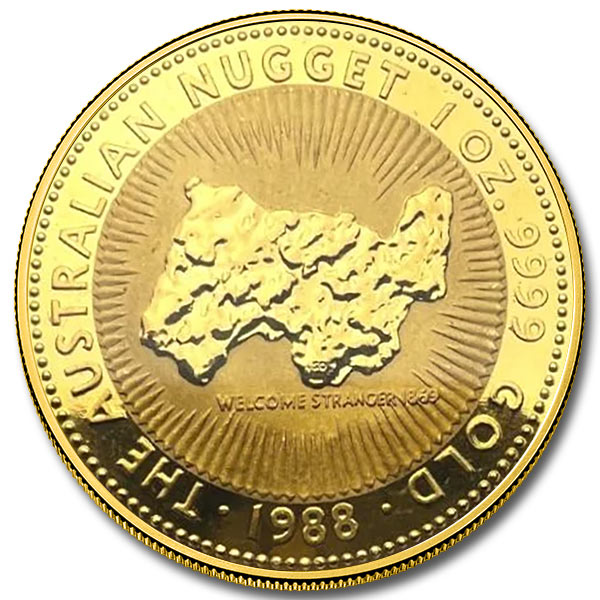 1988 1 oz Australian Gold Nugget Coin