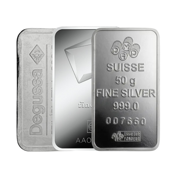 50 gram Platinum Bar – Any Mint, Any Condition