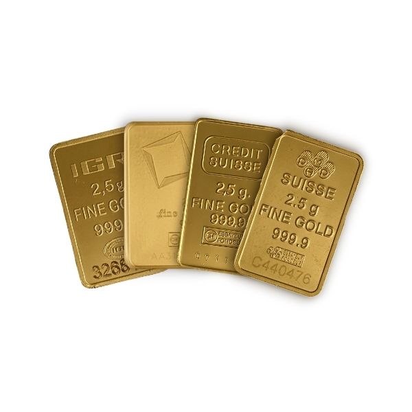 2.5 gram Gold Bar – Any Mint, Any Condition