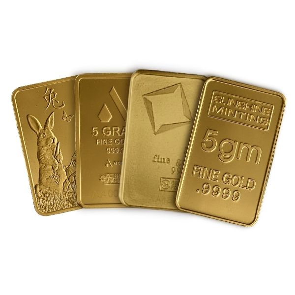 5 gram Gold Bar – Any Mint, Any Condition