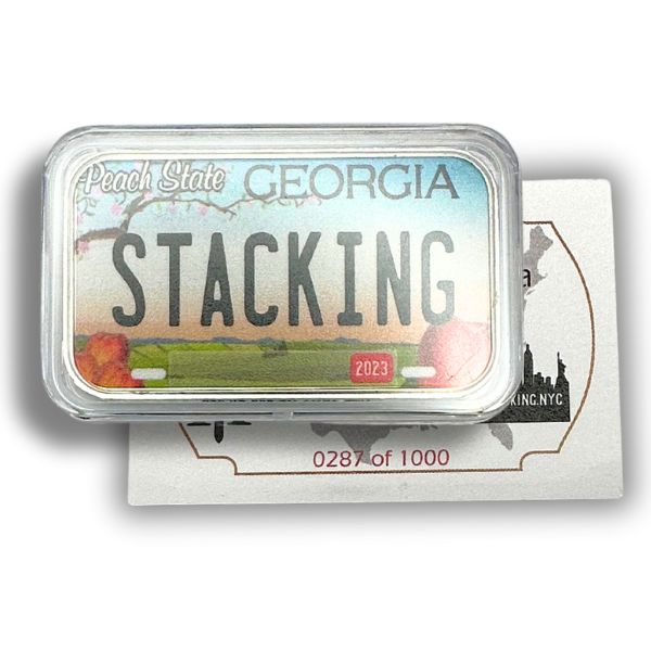 Georgia Stacking Across America 1 oz Silver Bar