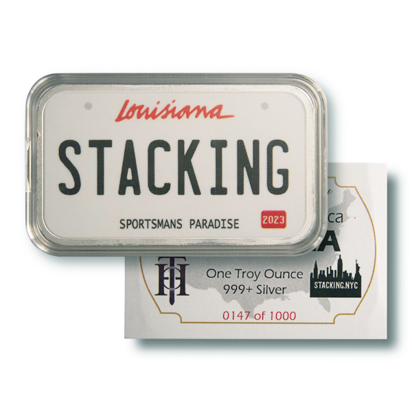 Louisiana Stacking Across America 1 oz Silver Bar