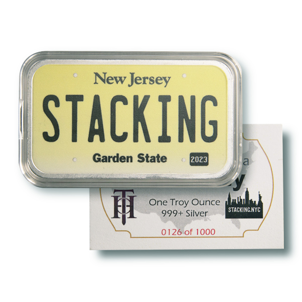 New Jersey Stacking Across America 1 oz Silver Bar