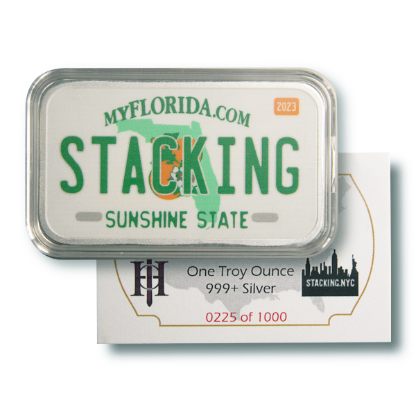 Florida Stacking Across America 1 oz Silver Bar