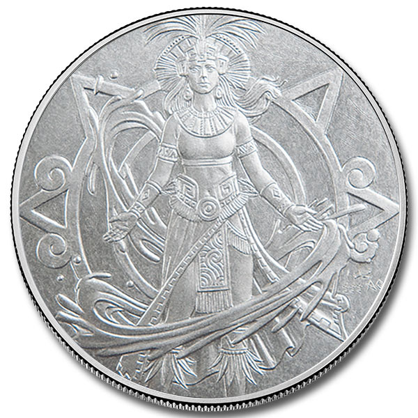 Aztec Water Deity 1 oz Silver Round (New)
