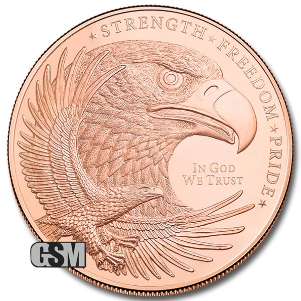 GSM Bald Eagle 5 oz Copper Round (New)