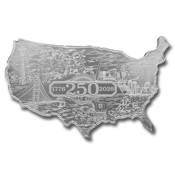 Elemetal 5 oz USA 250 Silver Bar (New)