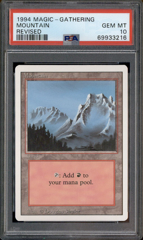 1994 Magic the Gathering Revised Mountain PSA 10