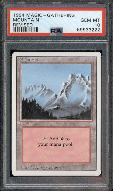 1994 Magic the Gathering Revised Mountain PSA 10