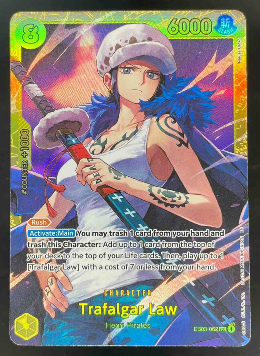 2026 One Piece Heroines Edition Secret Rare #EB03-062 Trafalgar Law